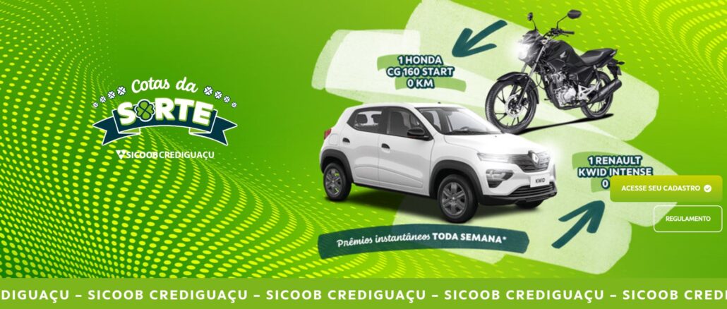 Cotas da Sorte Sicoob Crediguaçu: Quase 100 mil reais na premiação!