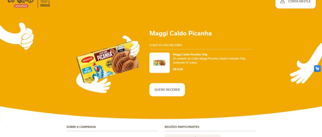 Amostra Grátis Caldo Maggi Picanha: Peça a sua gratuitamente