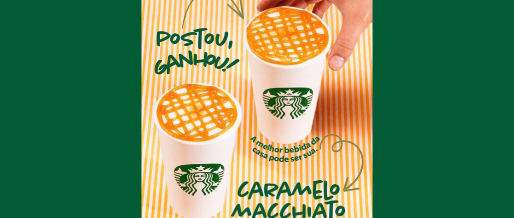 Amostra Grátis Caramelo Macchiato Starbucks Brasil Amostra Grátis Caramelo Macchiato Starbucks Brasil: Poste e Ganhe!