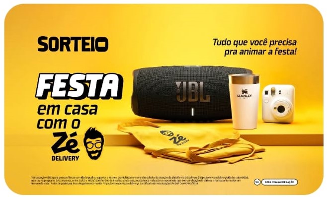 Festa em Casa com o Zé Delivery: participe pelo app e concorra