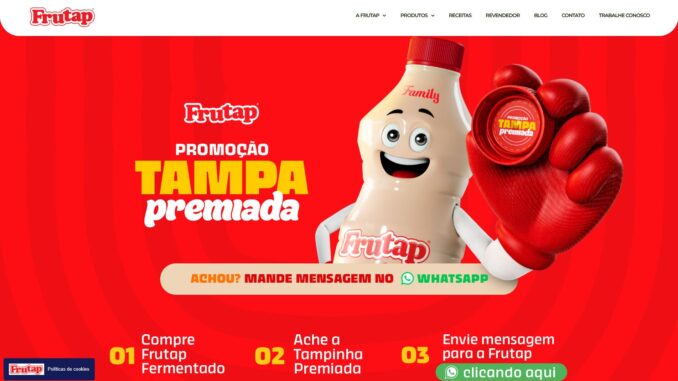 Frutap Promoção Tampa Premiada: Ache a tampinha premiada e boa sorte!