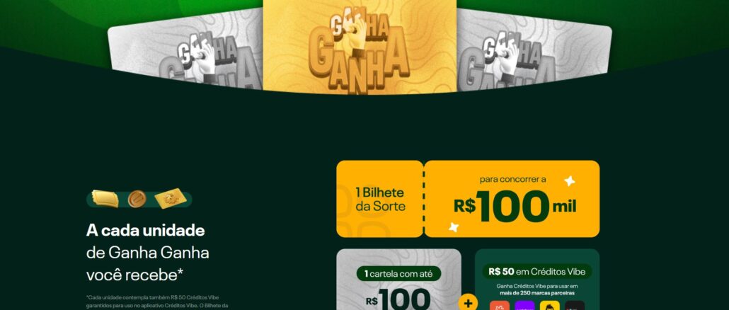 Ganha Ganha Créditos Vibe Ganha Ganha Créditos Vibe: Concorra 350 mil reais