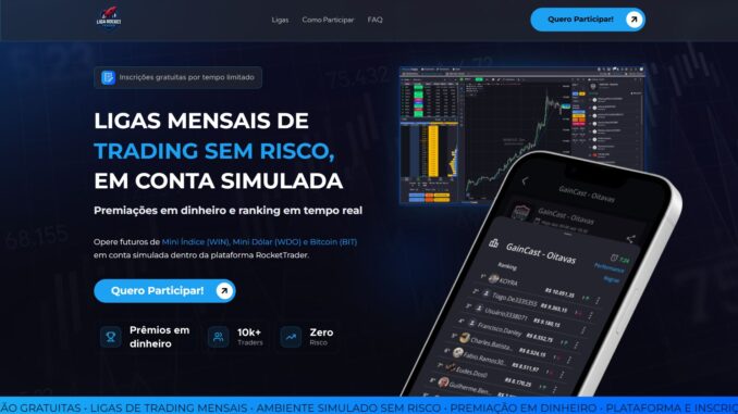 LIGA ROCKETTRADER 2026: Concorra 5 mil reais na premiação total
