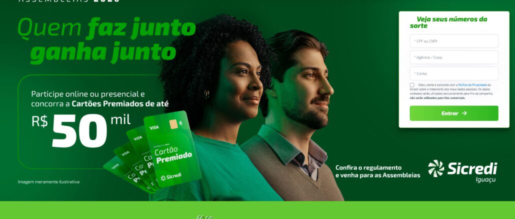 Promoção Assembléias Sicredi Iguaçu: Concorra 684 mil reais na premiação total geral