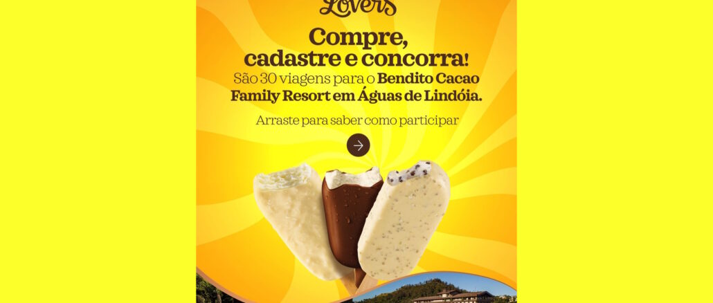 Promoção Cacau Show Verão 2026 Cacau Lovers: Concorra 30 viagens