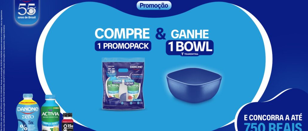 Promoção Danone 55 anos de Brasil: Mais de um milhão na premiação