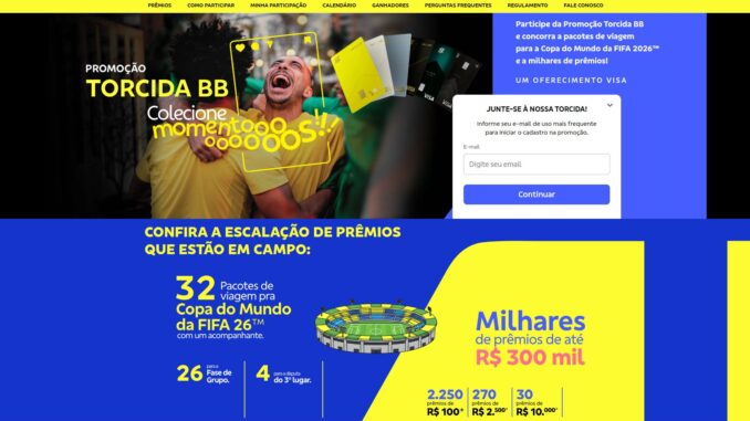 Promoção Torcida BB 2026: Mais de 8 milhões e meio de reais na premiação total geral