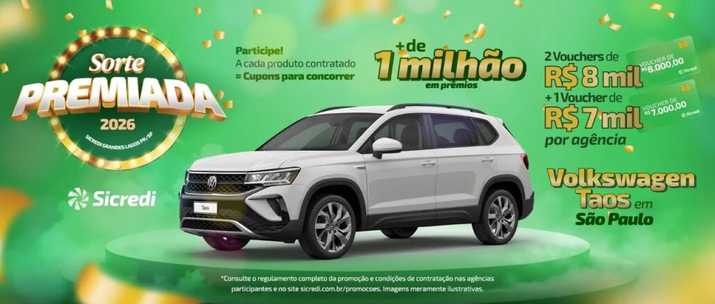 Sorte Premiada 2026 Sicredi Grandes Lagos SP: Mais de 1 milhão na premiação