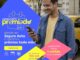 Imagem promocional do Agendamento Premiado com um homem sorridente usando celular ao lado de um carro amarelo, oferecendo prêmios em pontos Livelo para seguro auto.
