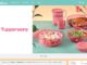 Captura de tela do site The Insiders destacando a campanha da linha Design da Tupperware com recipientes rosa translúcidos servindo diferentes tipos de alimentos em uma mesa colorida.