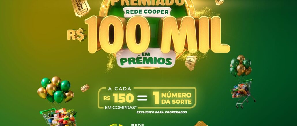Aniversário Premiado Rede Cooper 2026: Concorra 100 mil reais em prêmios