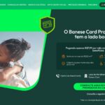 Banner publicitário do Banese Card Proteção Premiada apresentando um homem sorridente recebendo um beijo de uma criança. O anúncio detalha benefícios como sorteios de R$20 mil e coberturas de seguro por R$7,99 mensais.