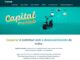Banner promocional da campanha Capital Premiado do Sicoob Credisc apresentando prêmios como uma scooter elétrica e dispositivos de casa inteligente sobre um fundo verde turquesa.