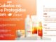 Imagem promocional da Dove para a campanha Cabelos no Sol e Protegidos. O anúncio apresenta a linha de produtos UV Repair & Glow e informa sobre um concurso para selecionar a nova influenciadora da marca, com prêmios de até R$100.000,00.