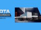 Imagem publicitária com fundo azul vibrante. No lado esquerdo, destacam-se as palavras Cota Premiada e o logotipo do Consórcio Nacional Librelato. No lado direito, uma imagem mostra quatro diferentes implementos rodoviários da marca estacionados em um ambiente moderno de concreto.