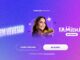 Ivete Sangalo sorridente segurando uma barra de ouro com a inscrição R$1MILHÃO em uma peça publicitária do Familhão da Veveta com fundo roxo e rosa.