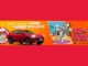 Banner publicitário da Movida com fundo laranja apresentando uma promoção com os personagens Tom e Jerry. Inclui a imagem de um SUV vermelho, dois copos temáticos como brinde e o texto convocando para antecipar a lavagem do veículo.