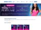 Página promocional da campanha Downy Fixa Seu Perfume no site Descubra P&G com uma apresentadora segurando o produto e informações sobre cashback e sorteios diários.