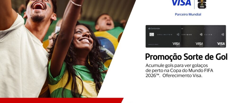 Promoção Sorte de Gol Santander Visa: Mais de 1 milhão e meio na premiação total