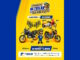 Anúncio da promoção Na Trilha da Construção da Roque Matcon Estrutural exibindo motos Honda, bicicletas e a regra de participação de um cupom a cada R$500 em compras.