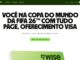 Banner da Wise e Visa para promoção da Copa do Mundo da FIFA 26, destacando que o uso do cartão permite concorrer a uma viagem com tudo pago para o evento.