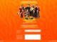 Banner promocional em tons de laranja com fotos de artistas sertanejos e um formulário para participar de uma promoção cultural.