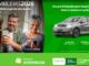 Anúncio das Assembleias 2026 do Sicredi mostrando três pessoas sorrindo ao usar celulares, um carro elétrico prata BYD Dolphin GS e um iPhone 16. O texto convida para o evento online em 17 de março às 20h para votar e concorrer a prêmios.