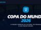 Banner promocional do Bolão NET4YOU com tema da Copa do Mundo 2026, apresentando um ícone de troféu centralizado sobre um fundo azul escuro que remete a uma estrutura de estádio de futebol.