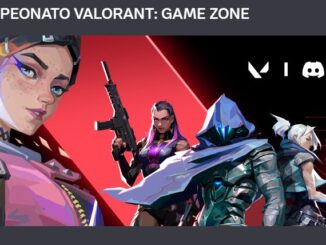 Banner promocional do Campeonato Valorant: Game Zone apresentando os personagens Clove, Reyna, Omen e Jett sobre um fundo estilizado em cores vermelho e preto.