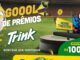 Banner promocional da marca Trink para a campanha Goool de Prêmios exibindo um home theater e o valor do sorteio de R$100.000,00 em um estádio de futebol.