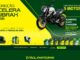 Banner da Promoção Acelera Lubrax 2026 mostrando uma moto esportiva, frascos de óleo lubrificante e prêmios como capacete e combustível em fundo verde e amarelo.