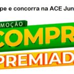 Banner promocional com o título Participe e concorra na ACE Jundiaí e o logotipo colorido da campanha Compra Premiada em letras tridimensionais.