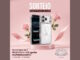 Post publicitário de sorteio com fundo rosa e flores. Apresenta um iPhone com capa transparente em destaque e detalhes sobre a promoção Proteção de Mãe da marca X-ONE.