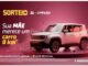 Banner promocional do sorteio Zé Compensa apresentando um SUV branco sobre uma plataforma circular. O fundo é rosa com elementos que lembram corações flutuantes. O texto principal destaca a oportunidade de ganhar um carro zero quilômetro no valor de até R$150.000,00 para o Dia das Mães.