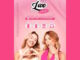 Anúncio da Wepink Live Premiada com fundo rosa. Apresenta as influenciadoras Virgínia Fonseca e Samara Pink na parte inferior. O centro exibe ícones de prêmios como iPhones 17 e AirPods Max. O topo contém informações sobre o horário de dezenove de abril às doze horas.
