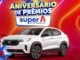 Promoção Aniversário de Prêmios Super A Atacadista com Fiat Fastback branco como prêmio principal.