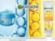 Campanha de amostra grátis Garnier com dois produtos: Creme Hidratante Facial Preenchedor Hialurônico Toque Seco e Sérum de Limpeza Facial Vitamina C Iluminador, disponível na plataforma The Insiders de 22/05/2026 a 19/06/2026.