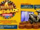 Imagem promocional do Arraiá Premiado Ameripan Festas e Cia, com prêmios de uma Smart TV Samsung UHD 65 polegadas e uma Moto Honda Elite 125.