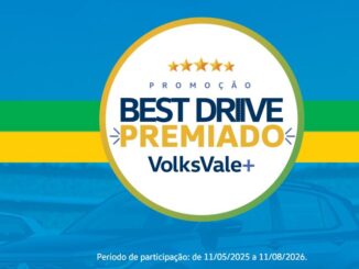 Banner da Promoção Best Drive Premiado VolksVale+, 2ª edição, com período de participação de 11/05/2025 a 11/08/2026.