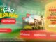 Peça publicitária da promoção Emoção em Alta Resolução da Ramsons, com TVs Samsung de 50 e 55 polegadas ao centro, sobre fundo temático de estádio de futebol em tons de verde e dourado.