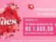 Banner da Promoção Mês das Mães Ayumi Supermercados 2026, com fundo rosa, arranjo de rosas vermelhas e rosadas, e chamada para concorrer a 14 vales-presente de R$1.500,00 cada para renovar o guarda-roupa na loja Renner.