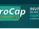 Logotipo do programa ProCap SICOOB CREDIAL ao lado da frase Invista no seu capital e concorra sobre um fundo verde escuro.