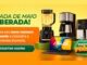 Banner promocional da campanha Alares Premia - Festival de Prêmios, com destaque para a Rodada de Maio Liberada, exibindo prêmios como notebook Asus, liquidificador, cafeteira e air fryer da marca Oster, sobre fundo amarelo vibrante.