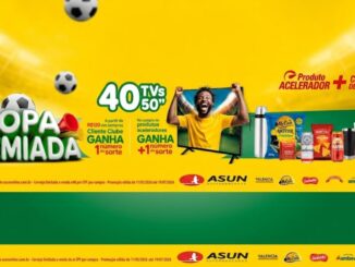 Banner promocional da Copa Premiada Asun Supermercados, com prêmios de 40 TVs de 50 polegadas, válida de 11/05/2026 a 19/07/2026 no Rio Grande do Sul.