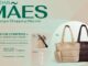 Anúncio de Dia das Mães do Parque Shopping Maceió. A imagem informa que compras no valor de R$700 dão direito a uma bolsa American Crime. Estão listados benefícios para clientes Multi Platinum e Gold, incluindo bolsa puffer, bag para garrafa e garrafa. A parte visual destaca duas bolsas grandes acolchoadas em tons neutros, uma bolsa pequena de garrafa e uma garrafa branca.