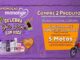Banner da Promoção Monange Celebra São João com Você, com fundo roxo temático de festa junina, produtos da linha Monange, uma moto vermelha e destaque para os prêmios: até R$500 toda hora e sorteio de 5 motos.
