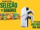 Promoção Slice Seleção de Sabores 2026: embalagens dos produtos Slice Bites e Slice Classic sobre fundo amarelo, ao lado de um console PlayStation 5 com dois controles, e o texto "Concorra a um prêmio por jogo!".
