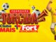 Imagem promocional da campanha Torcida Clube Mais Fort Atacadista, com personagem animado vestindo uniforme do Brasil em fundo amarelo.