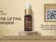 Peça promocional do Boticário apresentando o Sérum Botik Lifting Firmador com Peptídeos Pro Elastinr, oferecendo 1 Mini Sérum Facial Firmador grátis e até 10% de desconto em Botik para associadas ativas do Beautybox mediante cadastro no aplicativo.