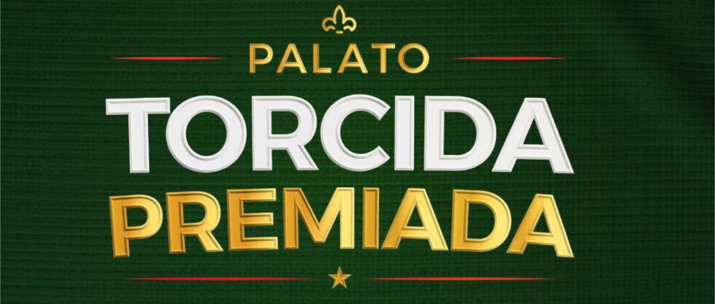 Promoção Palato Torcida Premiada 2026 — fundo verde escuro com o nome da marca em dourado e o título da campanha em letras brancas e douradas em destaque.